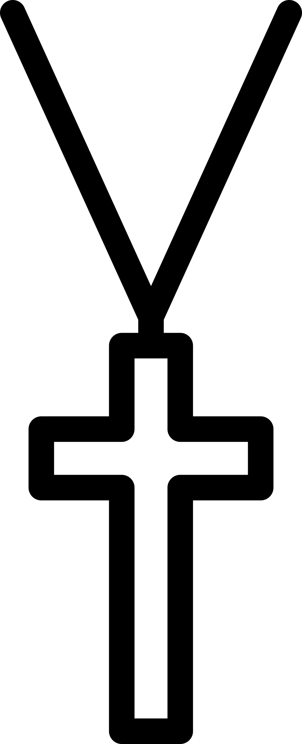 Necklace Cross Outline Drawing Svg Vector Free Vectors